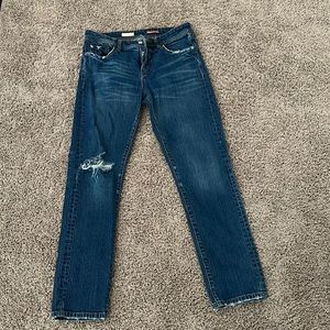 Anthro pilcro slim distressed boyfriend jeans medium rinse 28
